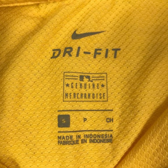 Nike Men's Pittsburgh Pirates MLB Yellow Legacy Raglan Polo N911-031N size S - Picture 5 of 8